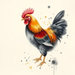 Watercolor Chicken Tattoo