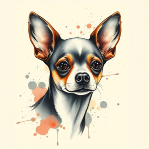 Watercolor Chihuahua Tattoo