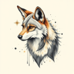Watercolor Coyote Tattoo