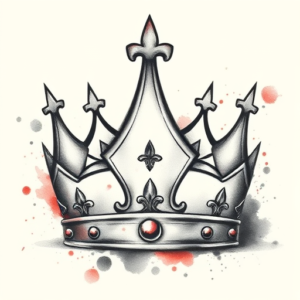 Watercolor Crown Tattoo