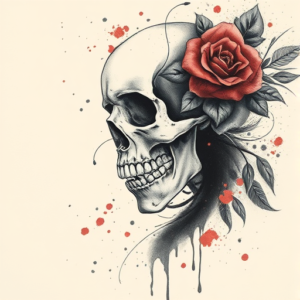 Watercolor Death Tattoo