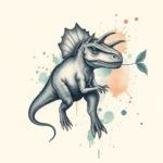 Watercolor Dinosaur Tattoo