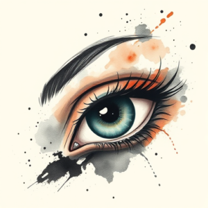 Watercolor Eye Tattoo