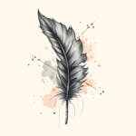 Watercolor Feather Tattoo