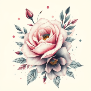 Watercolor Floral Tattoo