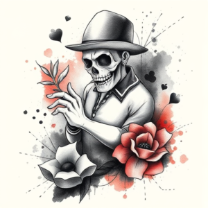 Watercolor Gambling Tattoo