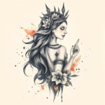 Watercolor Goddess Tattoo