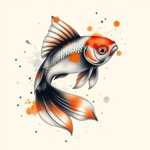 Watercolor Goldfish Tattoo