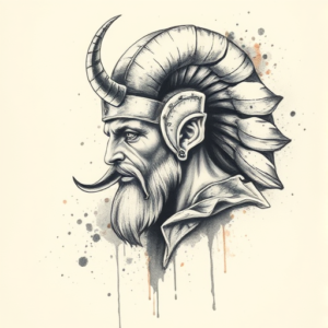 Watercolor Horus Tattoo