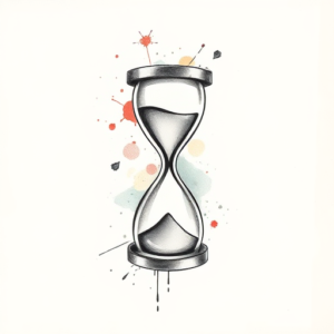 Watercolor Hourglass Tattoo