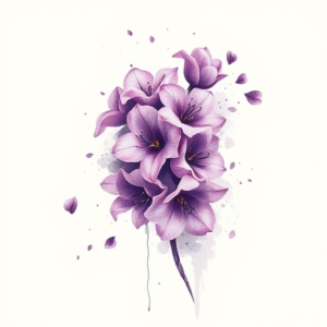 Watercolor Lilac Tattoo