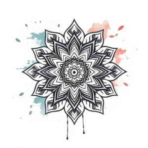 Watercolor Mandala Tattoo
