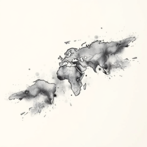 Watercolor Map Tattoo