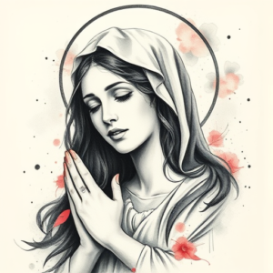 Watercolor Mary Tattoo