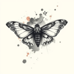 Watercolor Moth Tattoo