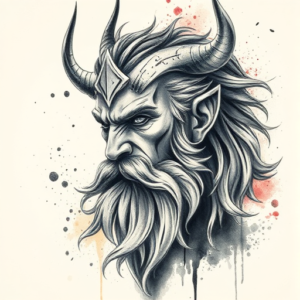 Watercolor Odin Tattoo