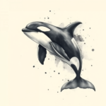 Watercolor Orca Tattoo