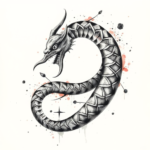 Watercolor Ouroboros Tattoo