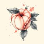 Watercolor Peach Tattoo