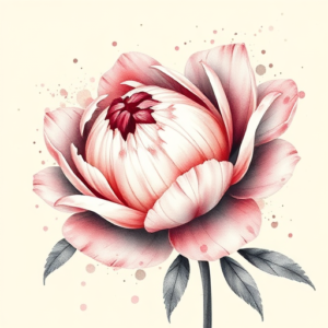 Watercolor Peony Tattoo