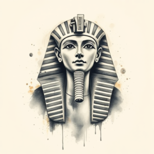 Watercolor Pharaoh Tattoo