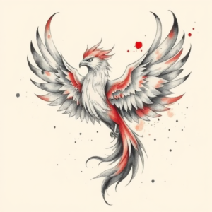 Watercolor Phoenix Tattoo