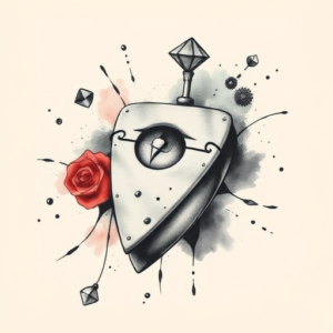 Watercolor Planchette Tattoo