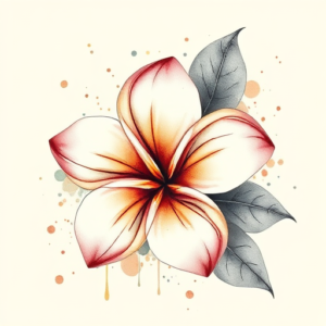 Watercolor Plumeria Tattoo