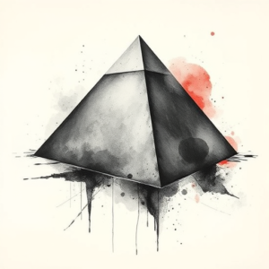 Watercolor Pyramid Tattoo