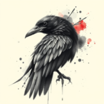 Watercolor Raven Tattoo