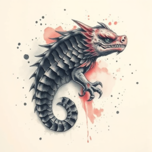 Watercolor Scale Tattoo