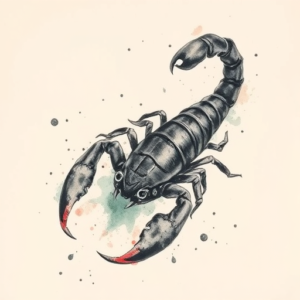 Watercolor Scorpio Tattoo