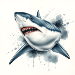 Watercolor Shark Tattoo