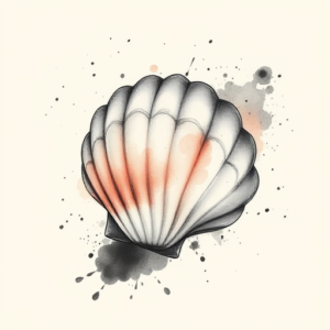 Watercolor Shell Tattoo