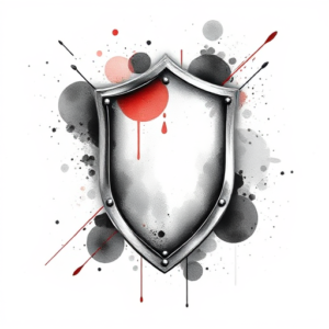 Watercolor Shield Tattoo