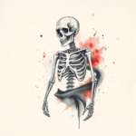 Watercolor Skeleton Tattoo