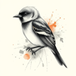 Watercolor Sparrow Tattoo