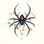 Watercolor Spider Tattoo