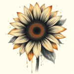 Watercolor Sunflower Tattoo