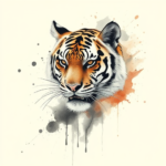 Watercolor Tiger Tattoo