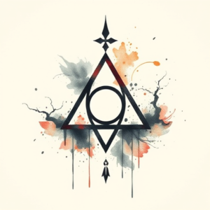 Watercolor Trinity Tattoo