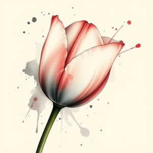 Watercolor Tulip Tattoo