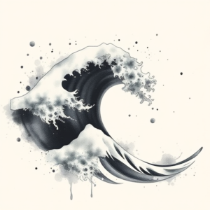 Watercolor Wave Tattoo