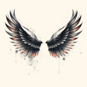 Watercolor Wings Tattoo