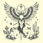 Western Angel Tattoo