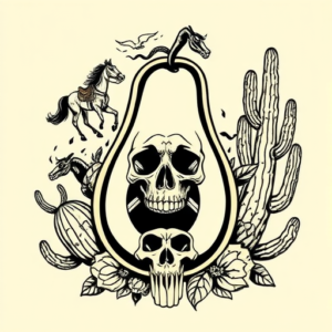 Western Avocado Tattoo