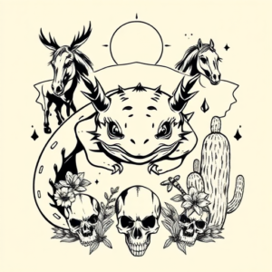 Western Axolotl Tattoo