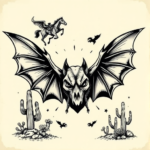 Western Bat Tattoo