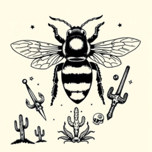 Western Bee Tattoo
