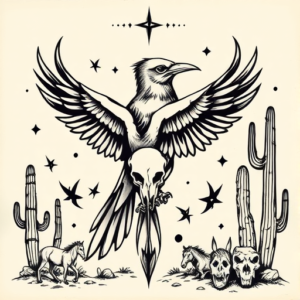 Western Bird Tattoo